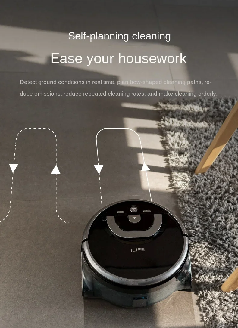 Ilife W400 Vloer Wassen En Dweilen Robot Intelligente Huishoudelijke Automatische Alles-In-Één Draadloze Elektrische Dweil