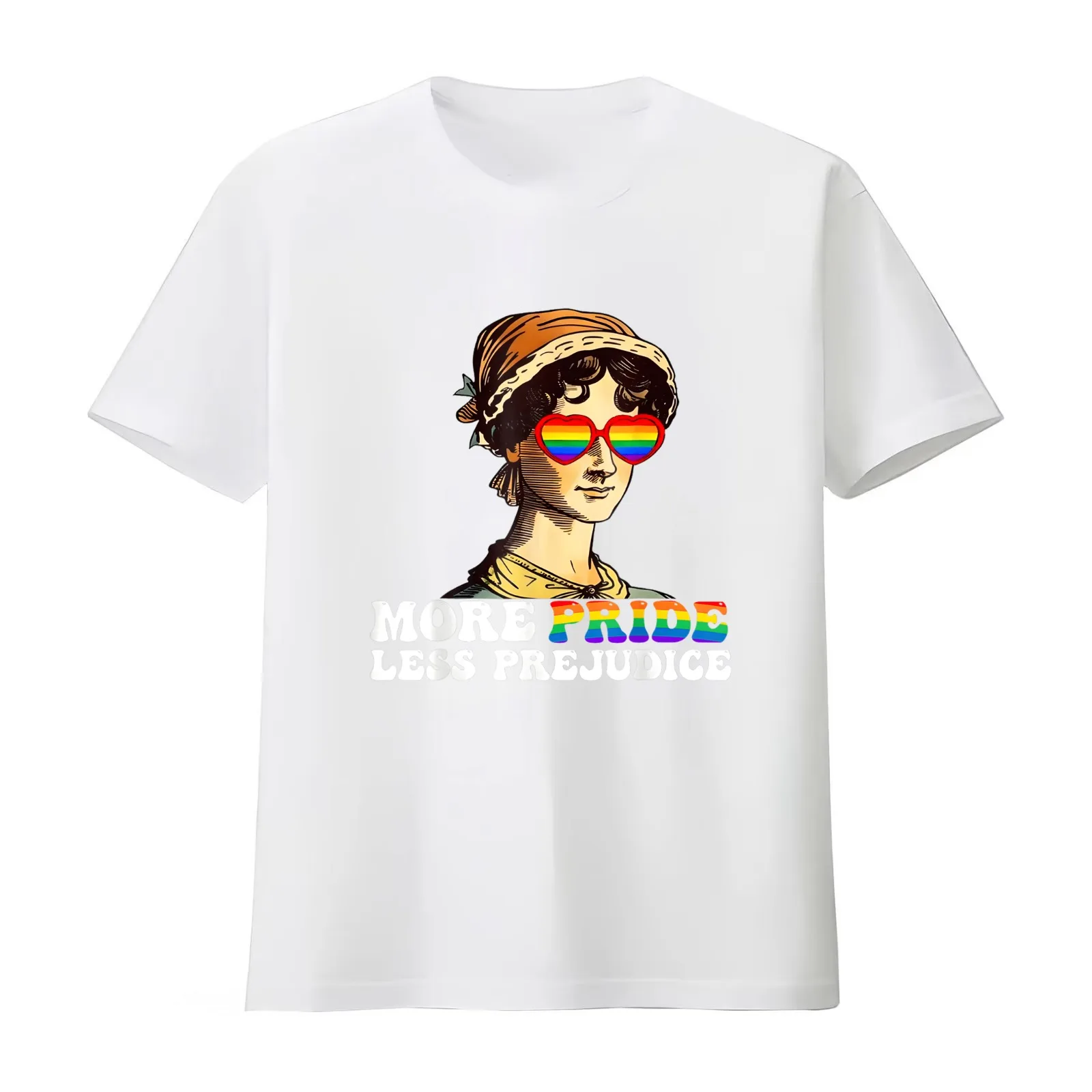 LGBT Ally Gay Pride More Pride Less Prejudice T-Shirt Summer Casual Cotton Tee Oversized Streetwear Tops Unisex Men Women