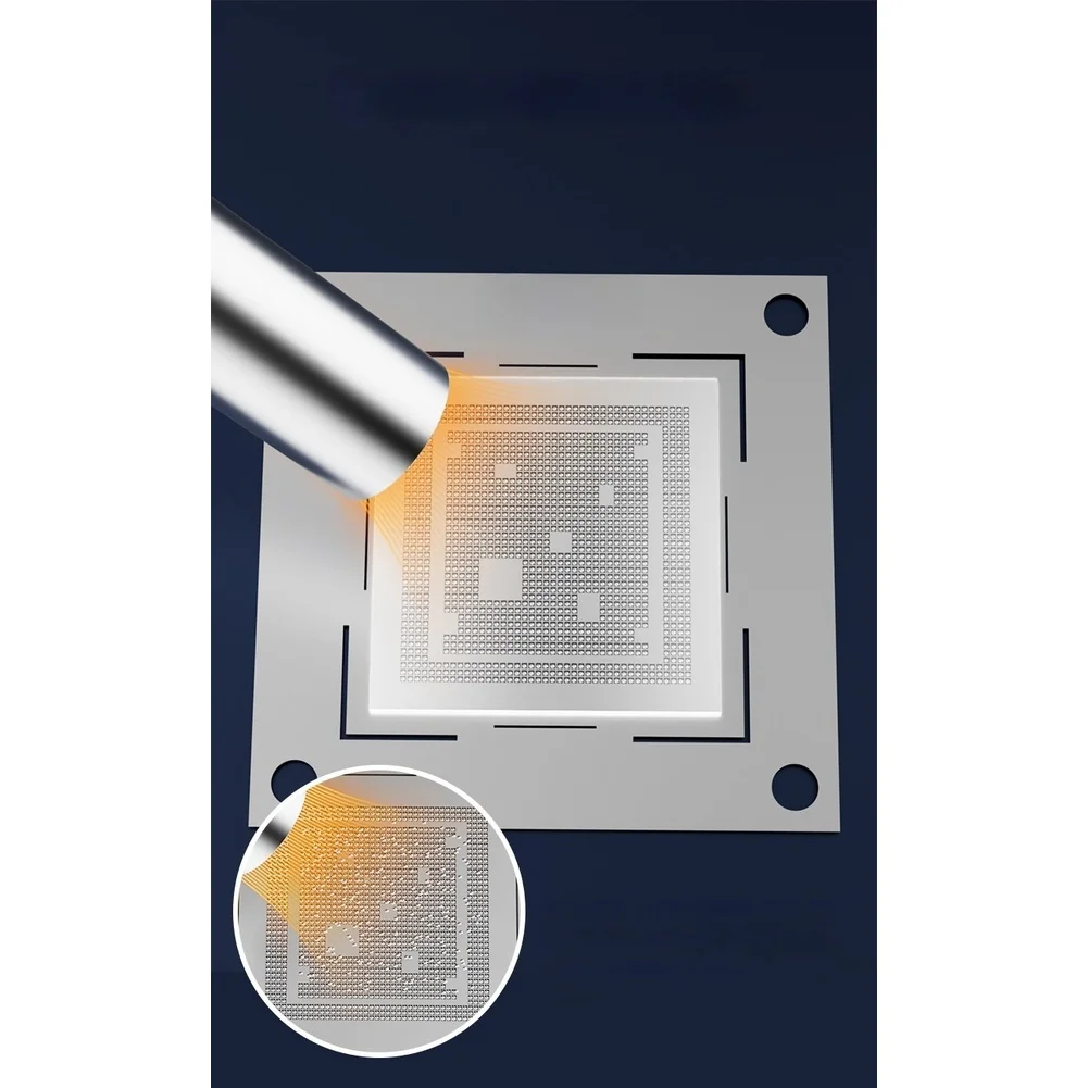 P08 Mobile Phone Repair Chip For Shim Spacer for Solder Stencil Alignment Tool 20x20x1mm Stainless Steel White