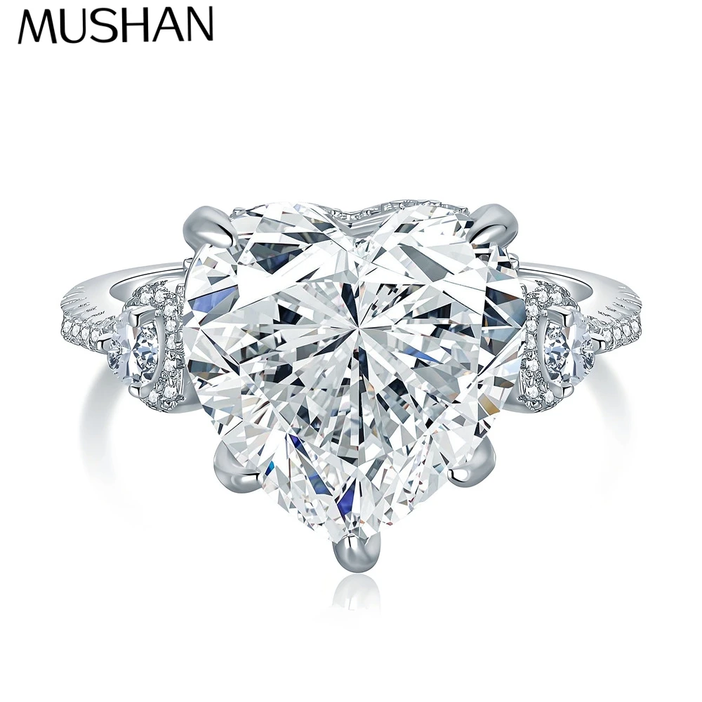 

Ювелирное кольцо MuShan Designer из стерлингового серебра 925 пробы с муассанитом VVS, позолоченное 18-каратным золотом, подарок для партнера, изысканные украшения MST Patent