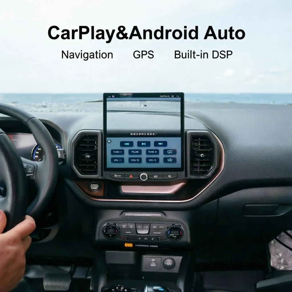 Radio para Auto Ford Bronco Sport 2021-2025, CarPlay, Android 13, Reproductor Multimedia de Video, Estéreo para Auto, DSP, GPS, Navegación, Sistemas Duales