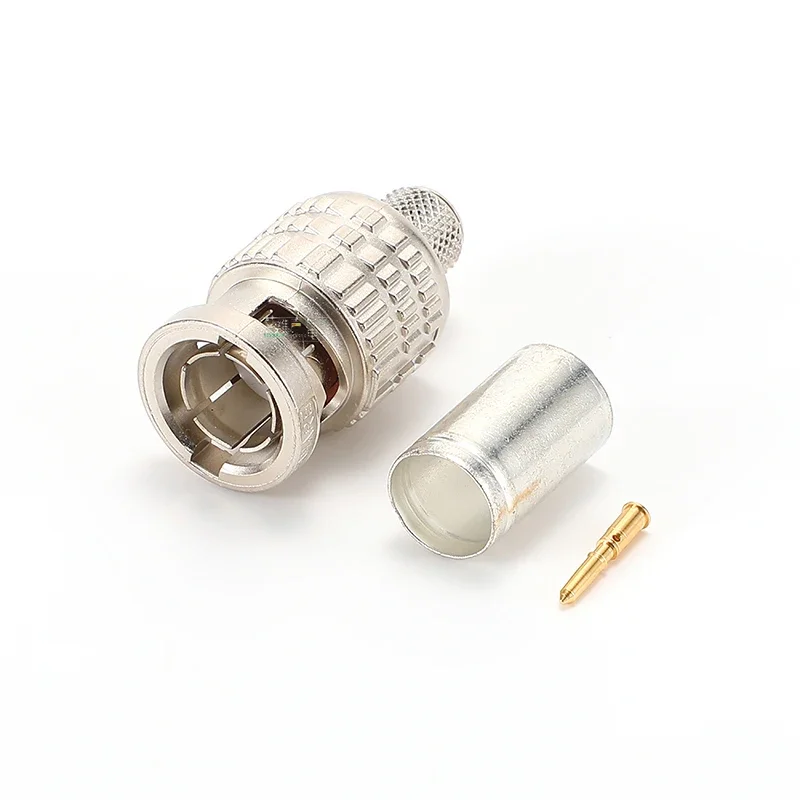75ohm Digital HD HD-SDI BNC/Q9 Connector Plug Cold-pressed Solder-free Video Connector Coaxial Cable Plug BCP-B4F B5F B3F