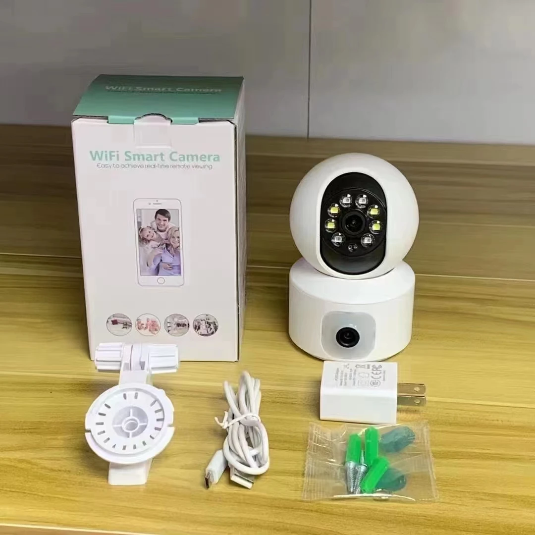 4MP iCsee APP Bluetooth Wireless Dual Lens  PTZ IP Dome Camera AI Humanoid Detection Full Color Security CCTV Baby Monitor