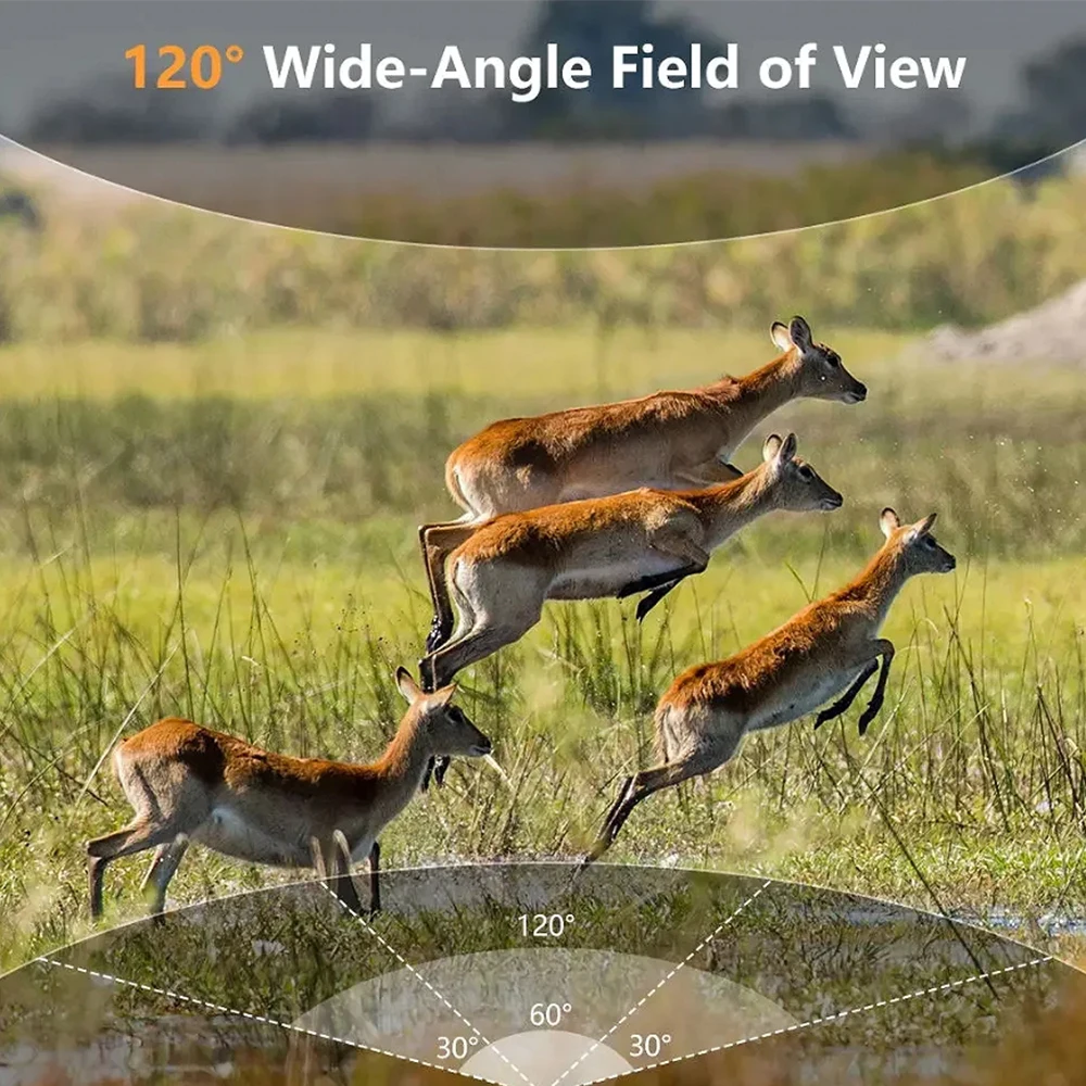 8K 60MP IP65 Wildlife Trail Mini Camera Night Vision Wireless Digital Hunting Camara Motion Detect Animal Monitor Security Cam