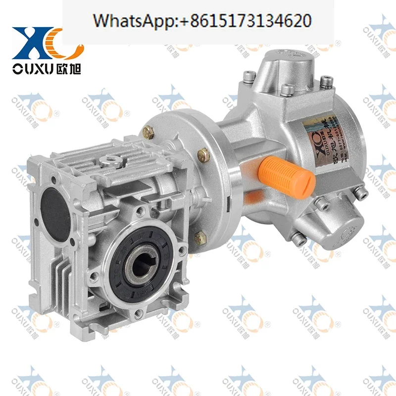 Three cylinder piston pneumatic motor with worm gear and worm reducer, high torque, low speed, strong explosion-proof