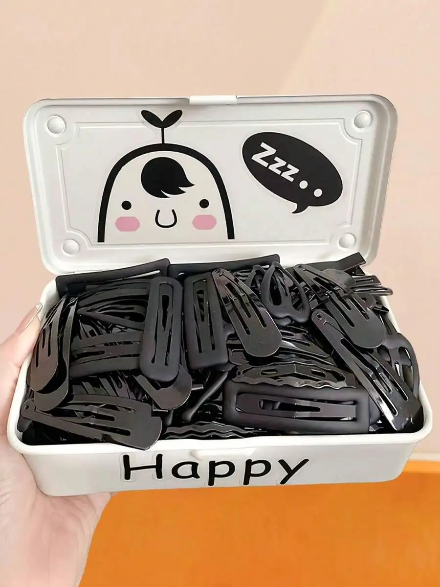 

12/24pcs/Set Black, Pink, Beige Hair Clips Combo, Multi-Style Practical Adult Hair Accessories - Suitable For Girls And Women, Includes Various Black Hair Clips That Can Adapt To Different Occasions Like Daily, Commute, Date And Create Neat Or Casual Hair