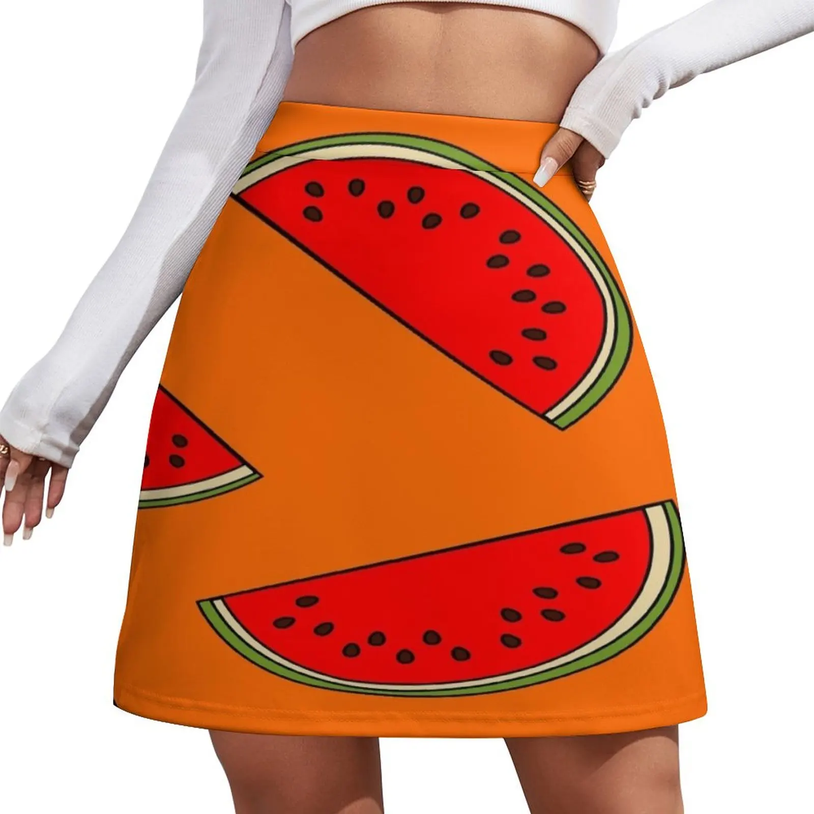 

Melon fruit pattern Mini Skirt summer skirts Kawaii fairy grunge luxury women skirts