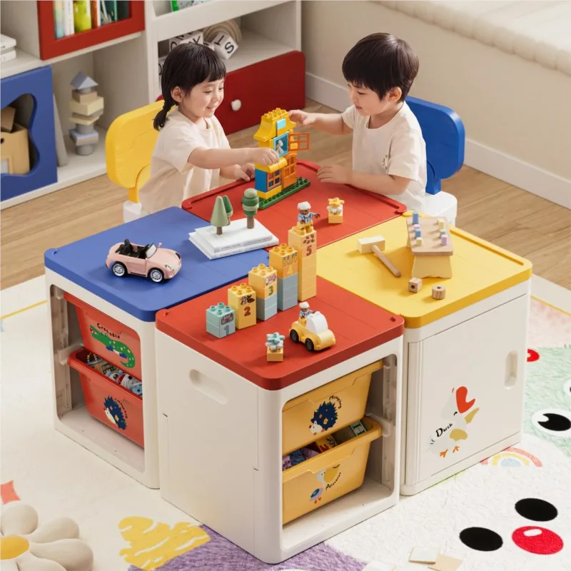 Sturdy Drawer Storage Cabinet, Large Capacity PP Frame with Top Seating, for Clothes, Toys, Snacks, Living Room & Bedroom
