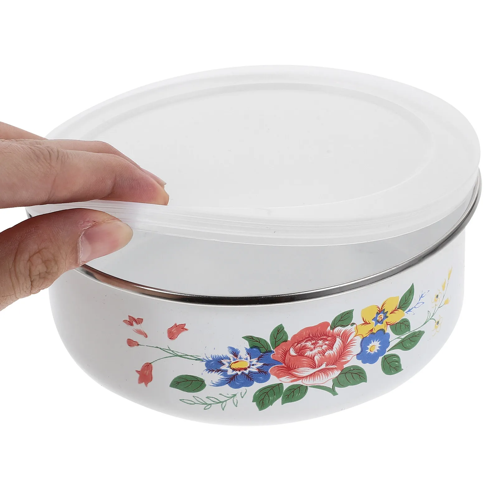 

Набор из 3 эмалированных мисок для хранения продуктов: универсальные контейнеры для салатов, супов, лапши, риса