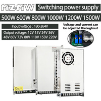 Adjustable Switching Power Supply 500W 600W 800W 1000W 1200W 1500W 0-12V 24V 36V 48V 60V 72V 80V 110V 150V 220V Transformers