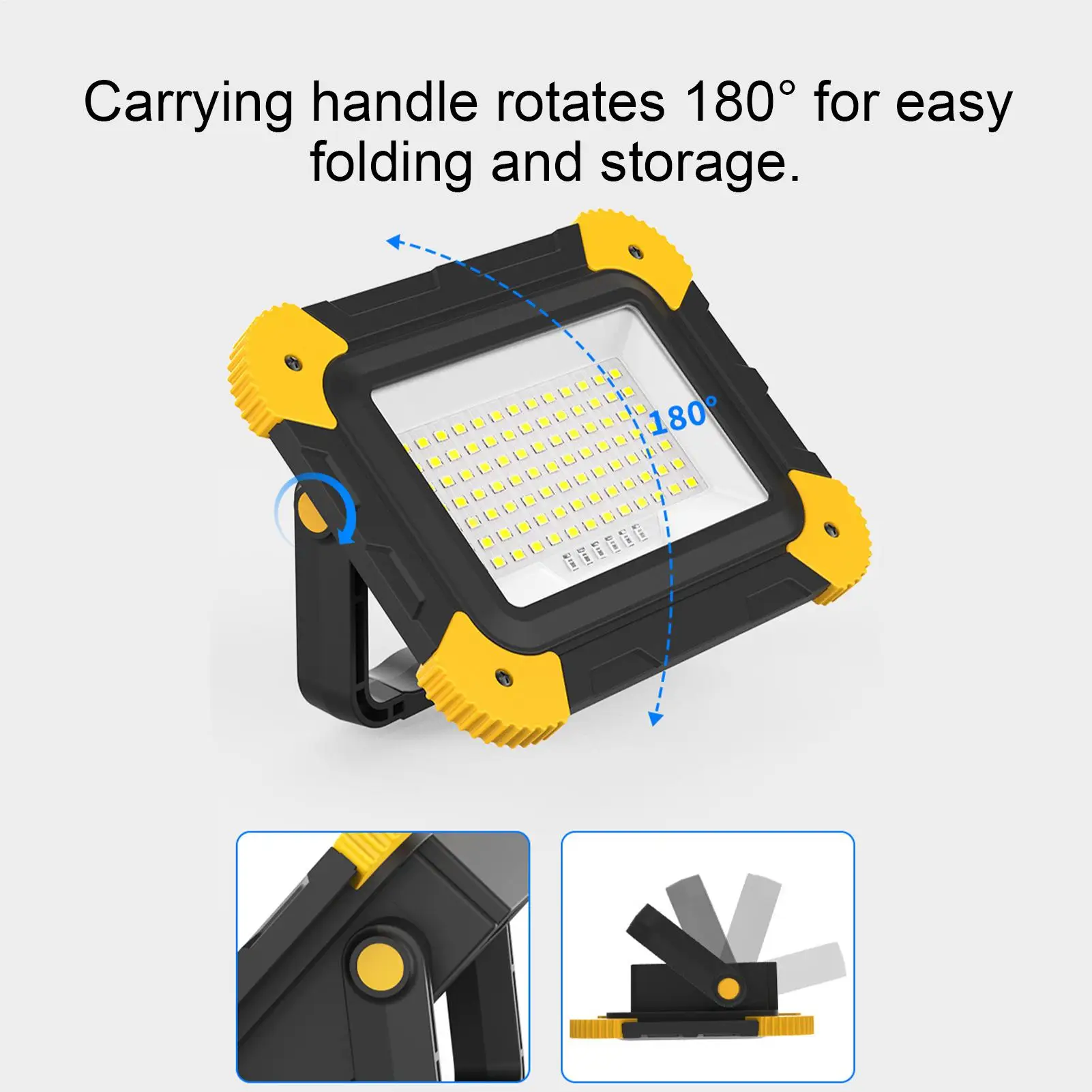 ไฟสปอร์ตไลท์ LED กันน้ำแบบมือถือ สำหรับตั้งแคมป์ งานก่อสร้าง อู่ซ่อมรถ โรงงาน ซ่อมแซมบ้าน ช่วยเหลือฉุกเฉิน