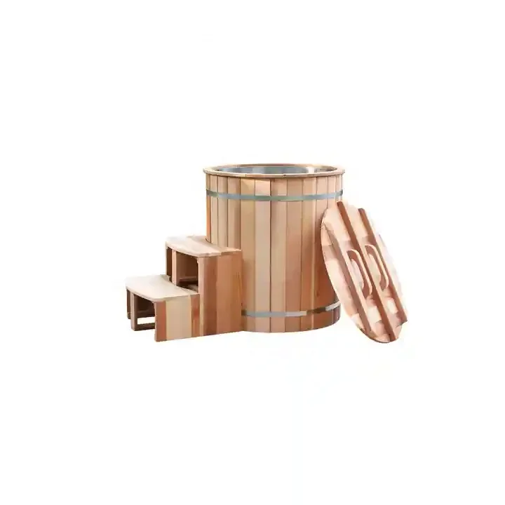 Wooden ice tub with cooling system