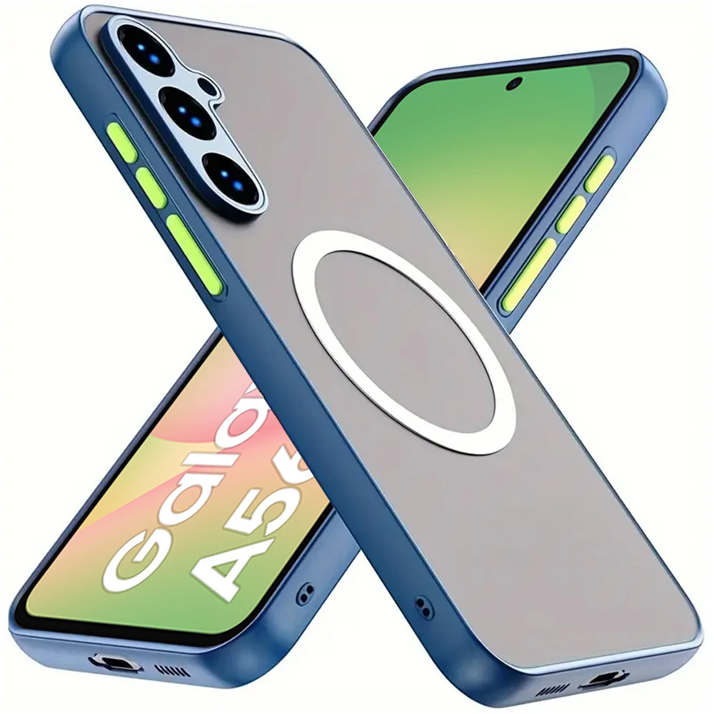 Luxury Matte Magnetic Phone Case for Samsung Galaxy A56 A55 A36 A35 A16 A25 A26 A15 A34 A07 A37 A17 A57 5G Magnetic Phone Cover