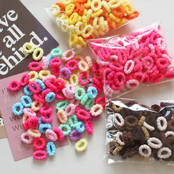 100Pcs Kids Elastic Hair Bands Girls Gum Scrunchie Rubber Band for Children Soft Hair Ties Headband Baby Hair Accessories