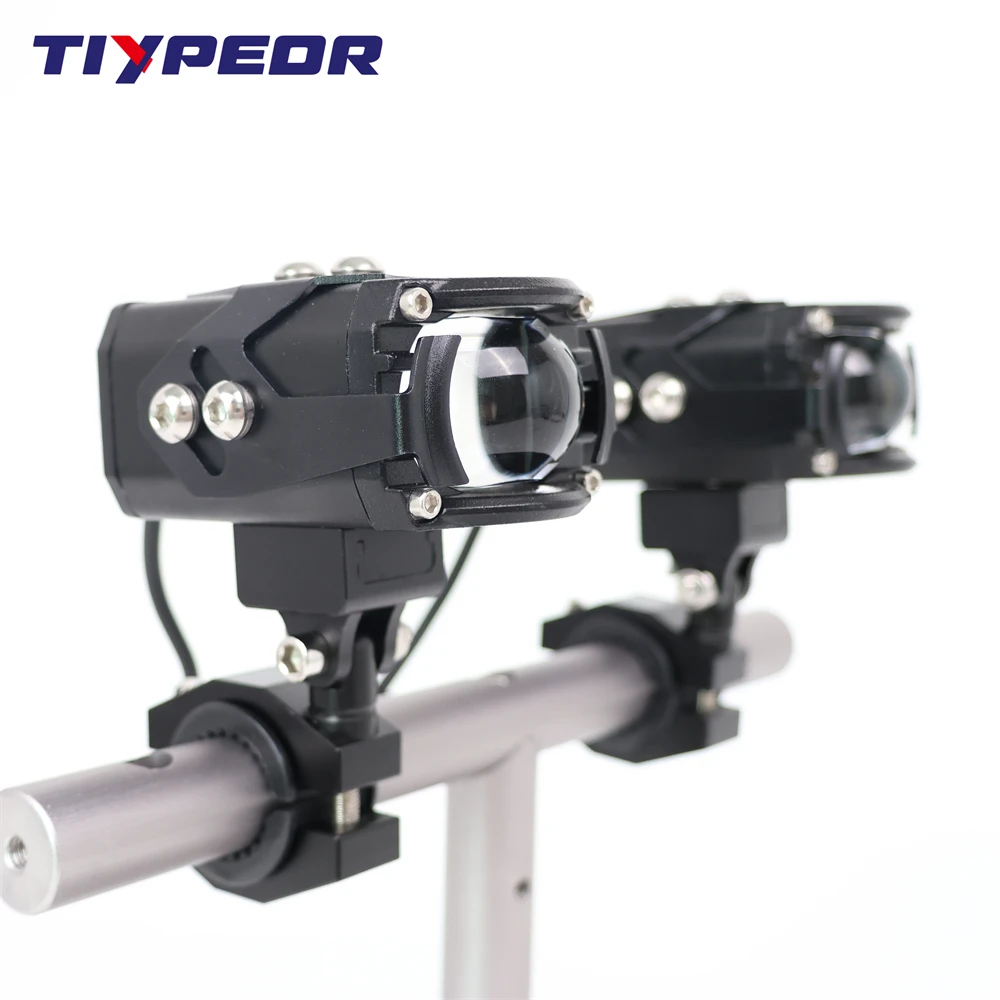 

TIYPEOR 60W Wireless Switch Aluminum Motorcycle Auxiliary Fog Spotlight Quick-Release Bracket 6000lm Headlight For Motorcycle