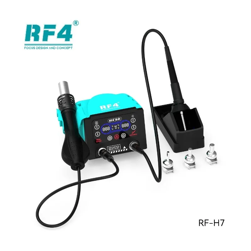 

RF4 RF-H7 2 IN 1 Hot Air Welding Table Electric Soldering Iron HD Touch Largescreen Intelligent Digital Display Sleep Function