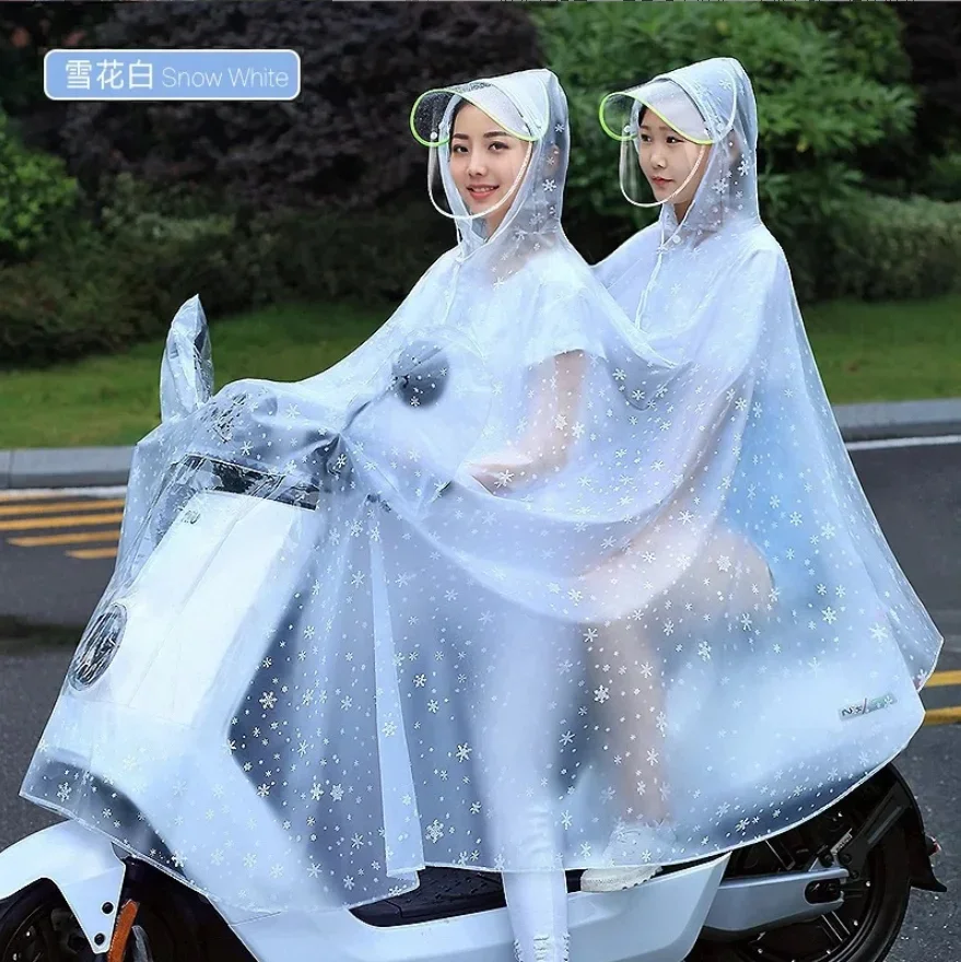 Waterproof With Double Brim Hat For Outdoor Riding Universal Thickened For Two Person Electric Bikes And Motorcycles