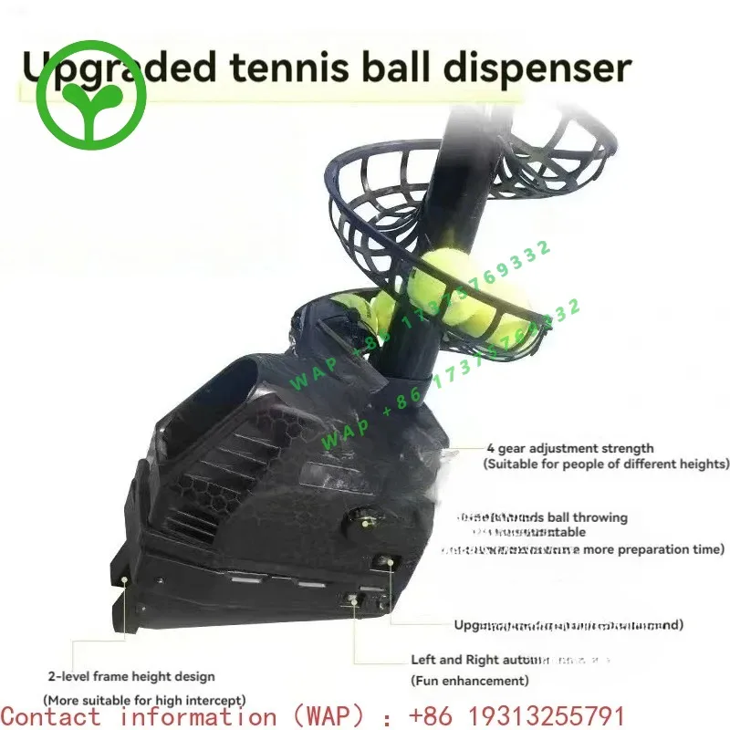 【Best-selling】Teaching Portable Tennis Ball Throwing Machine Coach Ball Feeding Machine Self-service Single Swing Racket Practic