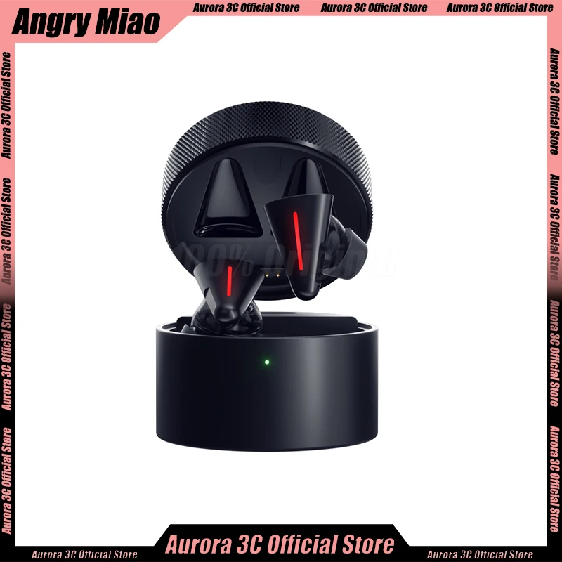 Angry Miao CYBERBLADE Wireless Bluetooth Earphones Gaming Headphones ANC RGB Light 2-Mode AI ENG 36MS Low Delay Headset Earbuds