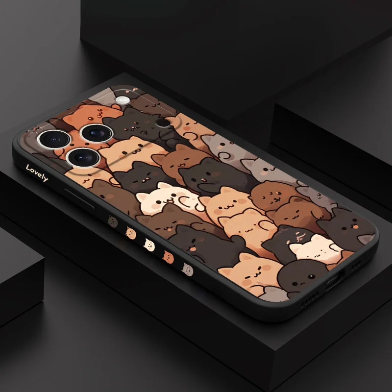 

Sea Hipster Cat Phone Case For iPhone 17 Air 16 16e 15 14 13 Plus Pro Max Mini Liquid Silicone Cover