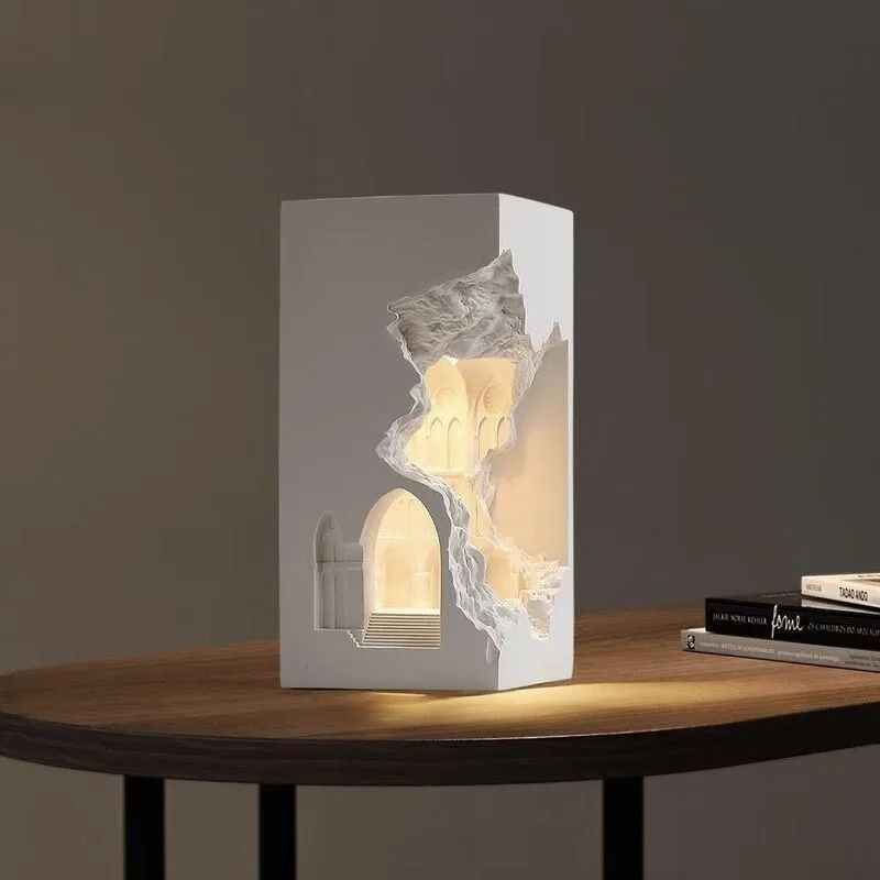 Eck-Gips-Wandleuchte eingebettet, Ecksensorlampe für den Flur eingebettet