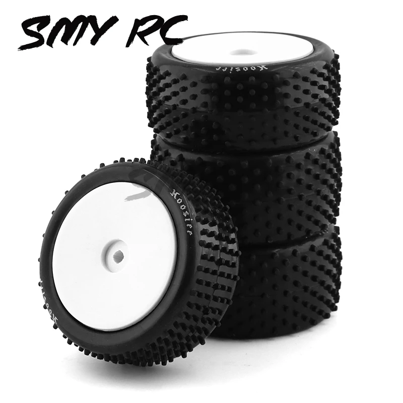 4Pcs Rubber Tire Plastic Wheel For 1/10 off-road vehicle XRAY tires Serpent SRX2 SRX4 Bandit wheels Tekno EB410 yokomo