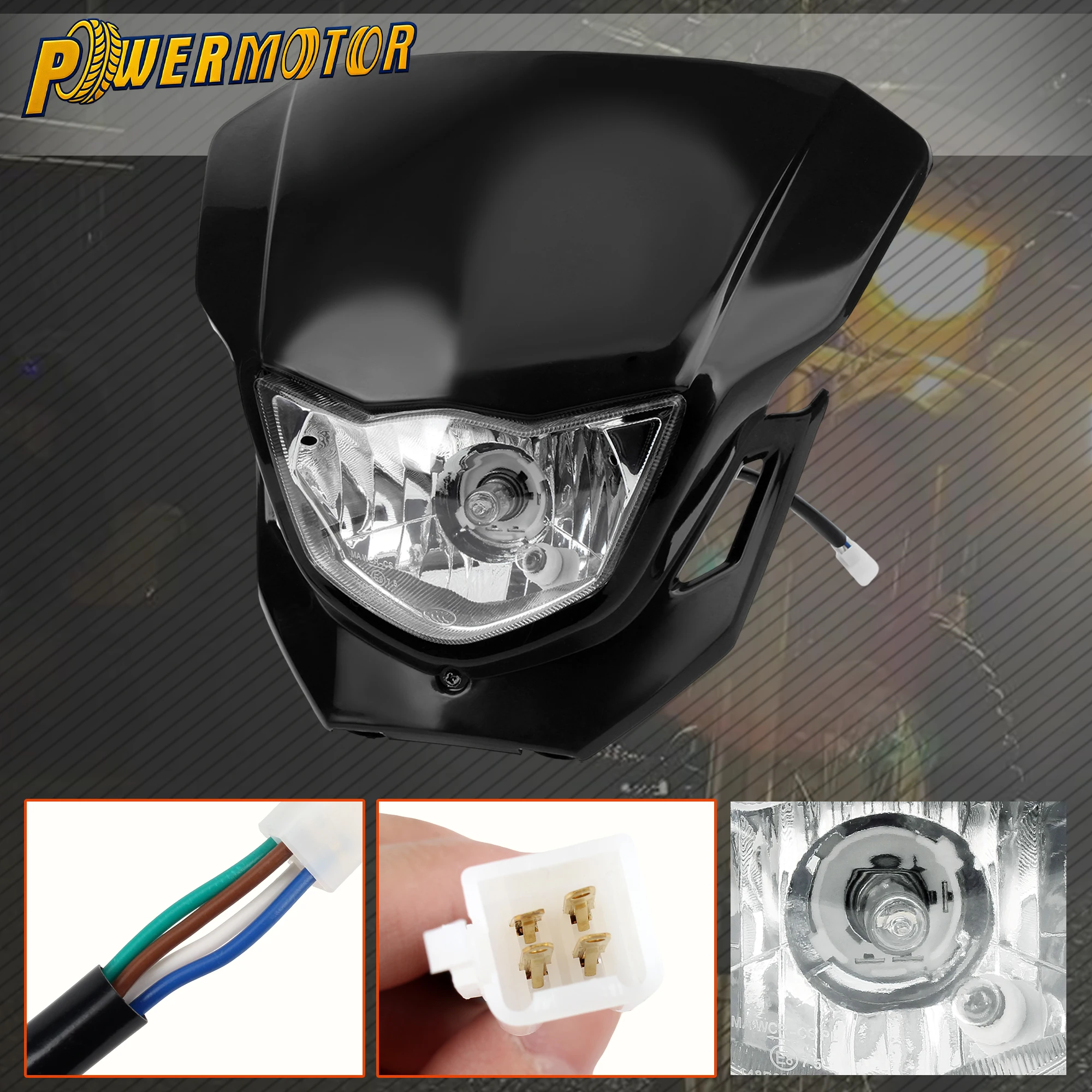 

Motorcycle H4 Halogen Headlight For Yamaha WR250F WR450F YZ250F YZ450F 2015-2019 Dirt Bike Motocross Headlamp Light Accessories