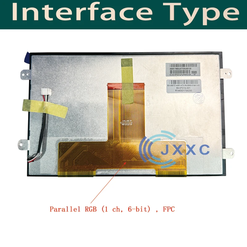 Adequado para painel de exibição LCD montado em veículo C070VVN03.3 de 7 polegadas
