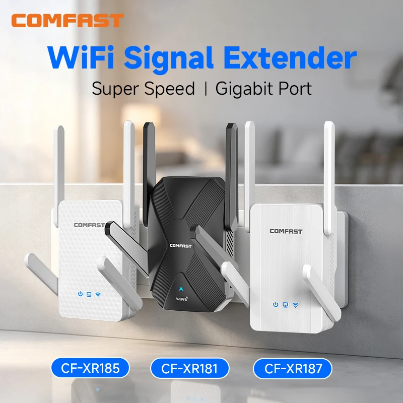 COMFAST WIFI6 AX1500/3000 Extender 1000Mbps RJ45 WLAN-Signalverstärker 4x5dbi WLAN-Repeater mit AP-Router-Modus und WPS