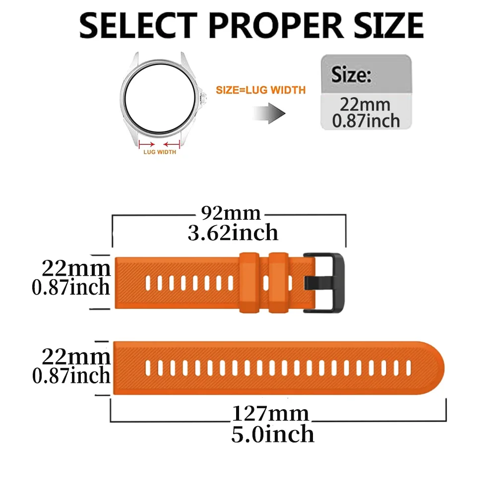 Quick Release 22mm Watch Strap, For Garmin Watch Venu 3/2/4 Vivoactive 4 Forerunner 570 965 955 945 970, Active, Fenix Chronos.