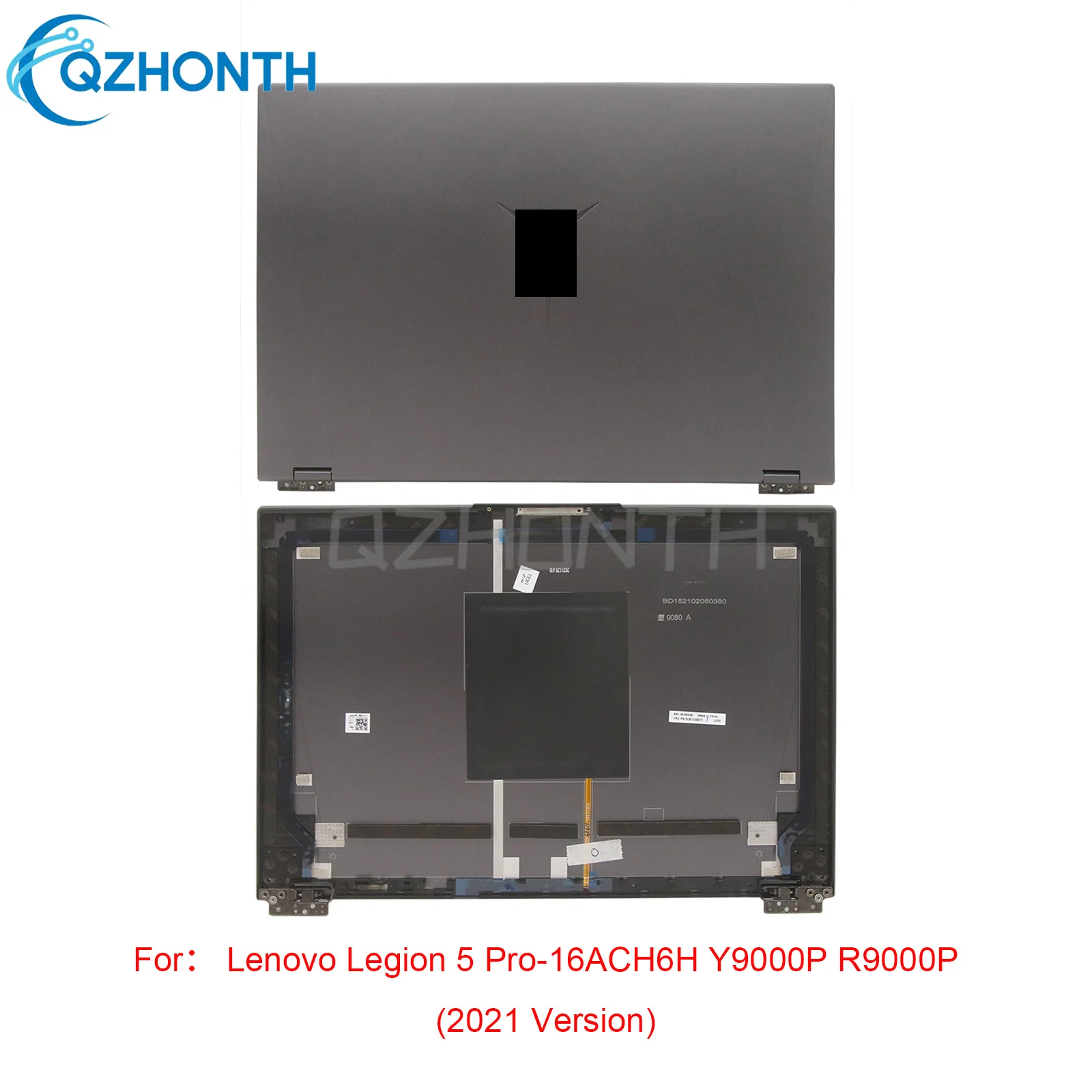 New LCD Back Cover Rear Lid with Hinges For Lenovo Legion 5 Pro-16ACH6H Y9000P R9000P (2021 Version) (Gray) 5CB1C09072 16