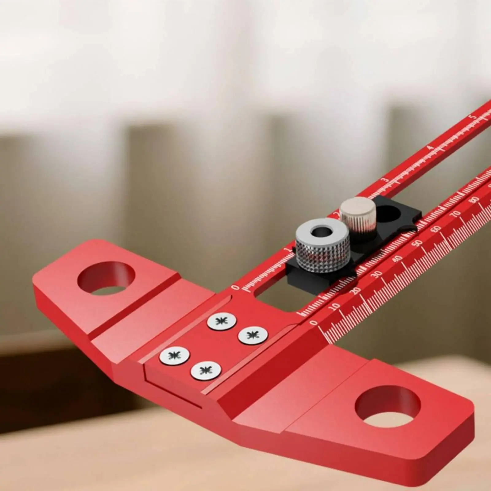 

T-Square Ruler Drill Hole Guide Carpenter T Ruler Woodworking Marking Gauge Clamp Lock Design Hand Tool for Carpenters, Workshop