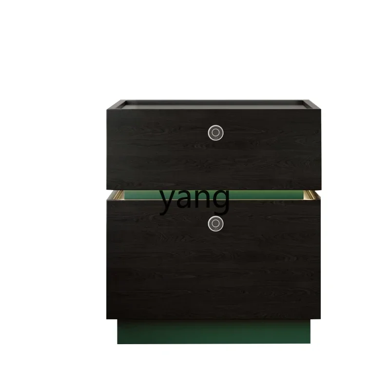 

LMMantique bedside table fingerprint lock paint bedside table multi-function bedside table