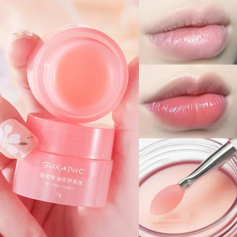 3g South Korea Lip Sleep Mask Night Sleep Maintenance Moisturizing Lips Gloss Bleach Cream Nourishing Lips Care Cherry Lip Balm