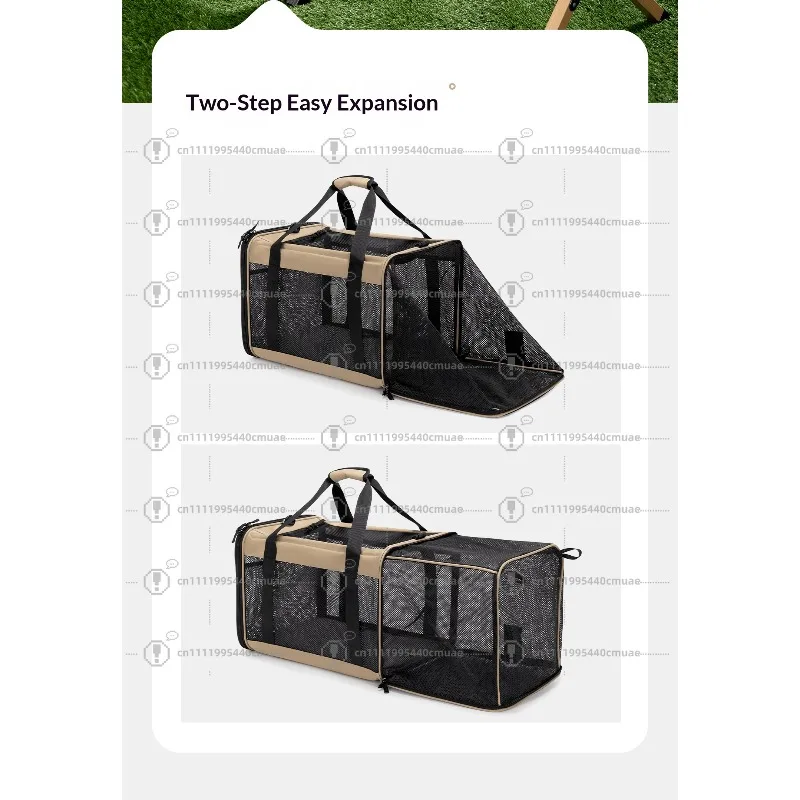 Pet Aviation Soft Oxford Cloth Bag Cat and Dog Portable Boarding Bag International Flight Solid Color