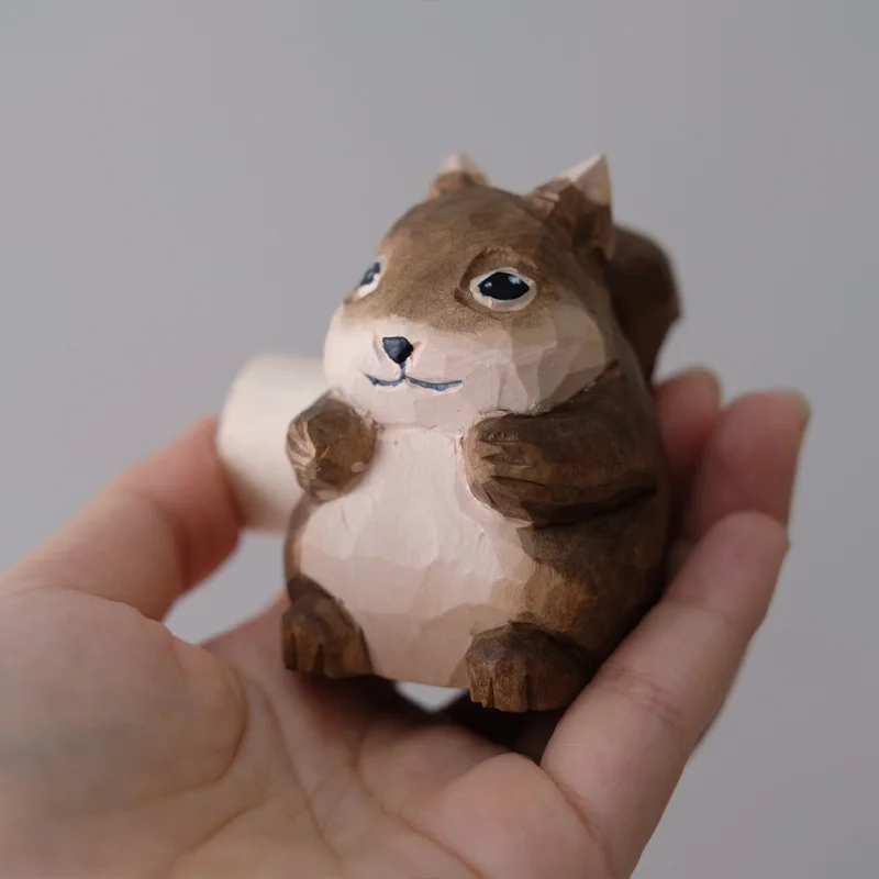 후크 캐비닛 도어 핸들, 다람쥐 솔방울 귀엽고 창의적인 나무, 수제 원목 장식 어린이 방