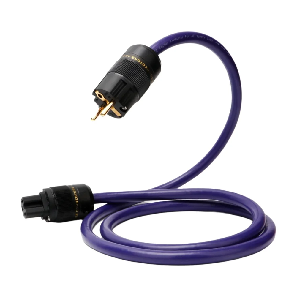 Kabel zasilający Hifi z miedzi monokrystalicznej, miedź OCC, przewód zasilający EU/US, kabel audiofilski C7 w kształcie ósemki, przedłużacz audio. — zdjęcie produktu 7