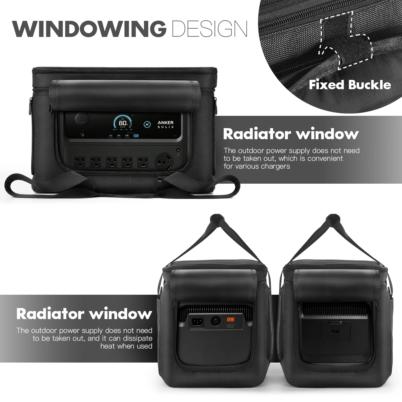 Carrying Case For Anker SOLIX C2000 Gen 2 Portable Power Station Storage Bag