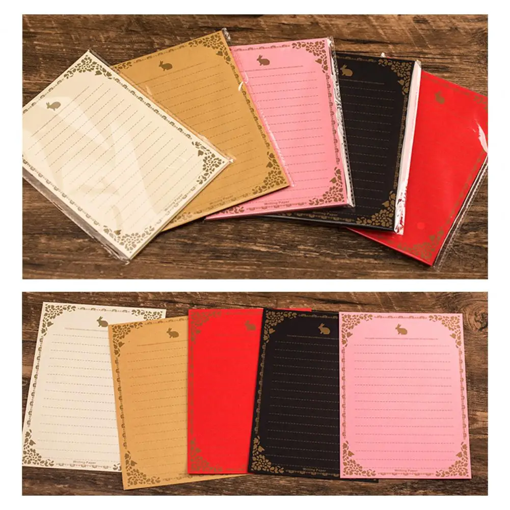 กระดาษคราฟท์จดหมายพับได้กระดาษจดหมายกระต่าย100ชิ้น/ถุงแบบย้อนยุคอุปกรณ์การเรียนกระดาษ