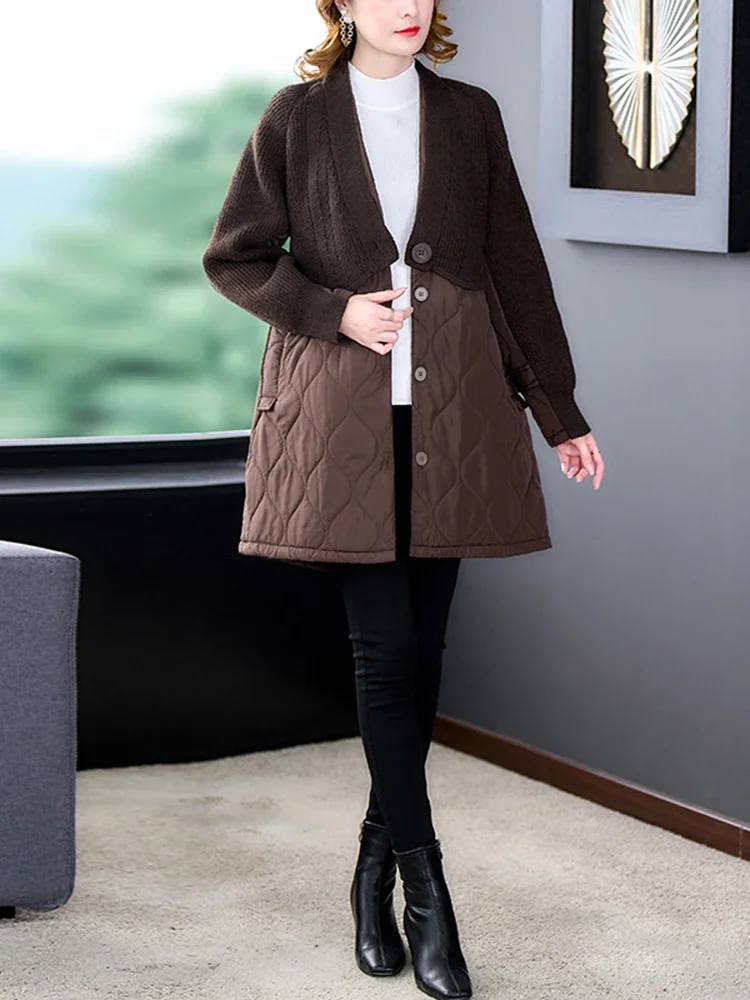 XITAO V-neck Patchwork Trench Loose Single Breasted Full Sleeve Personality 2022 Spring All-match Temperament Coat FBB1618