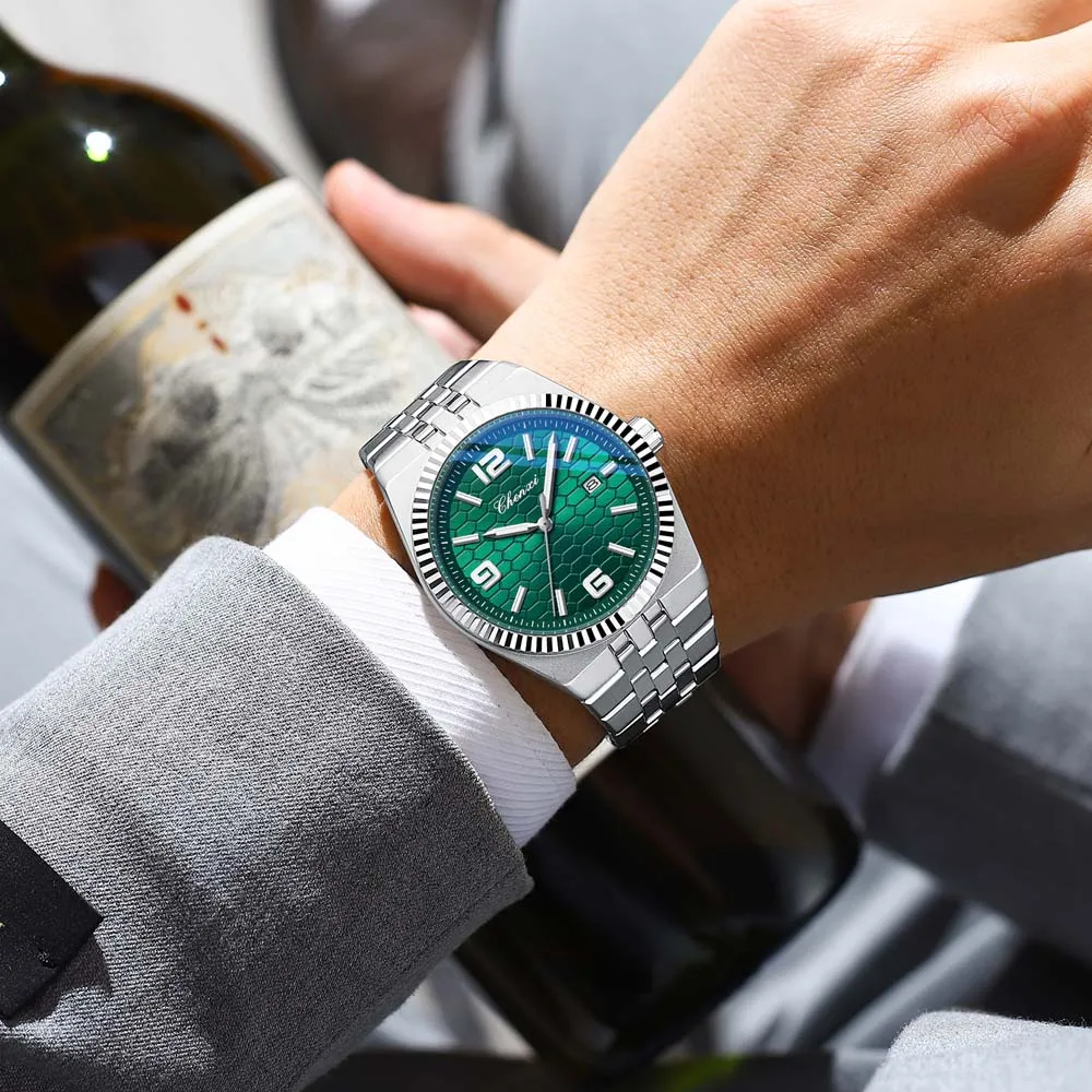 Chenxi Luxury Watch For Man Stainless Steel Waterproof Luminous Date Men Watch Casual Quartz Men's Watches Male Clock  New