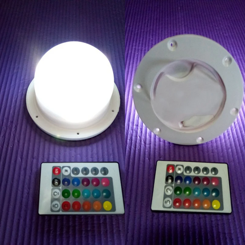 

4.5W Remote Control RGB Light Source for Ball Cube Bar Table, IP65, Direct Charge, 24 Keys IR, 120mm, 18 RGB + 12 Whit LED,1Pc