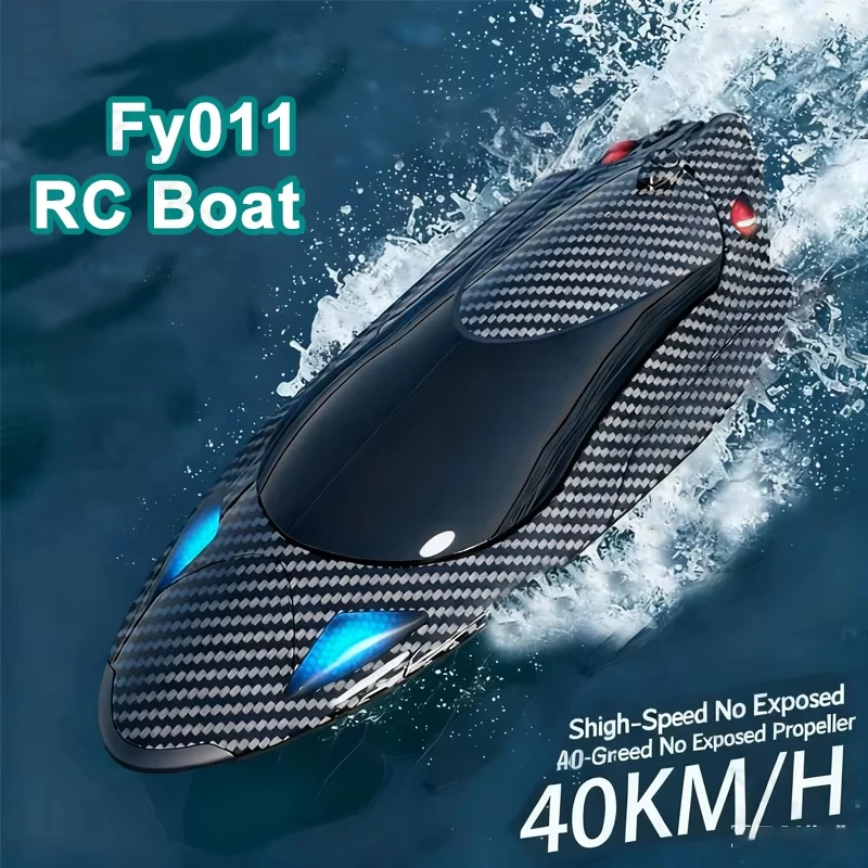 Fy011 RC Boat Electric Speedboat Racing Water Toy 2.4G Boat High-speed Turbojet Remote Control Boat Brushless for Adult Xmas Gif
