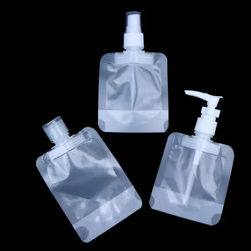 1Pcs 50ml Lotion Dispenser Bag Portable Travel Liquid Packaging Bag Refillable Shampoo Cosmetic Storage Container Travel Spray