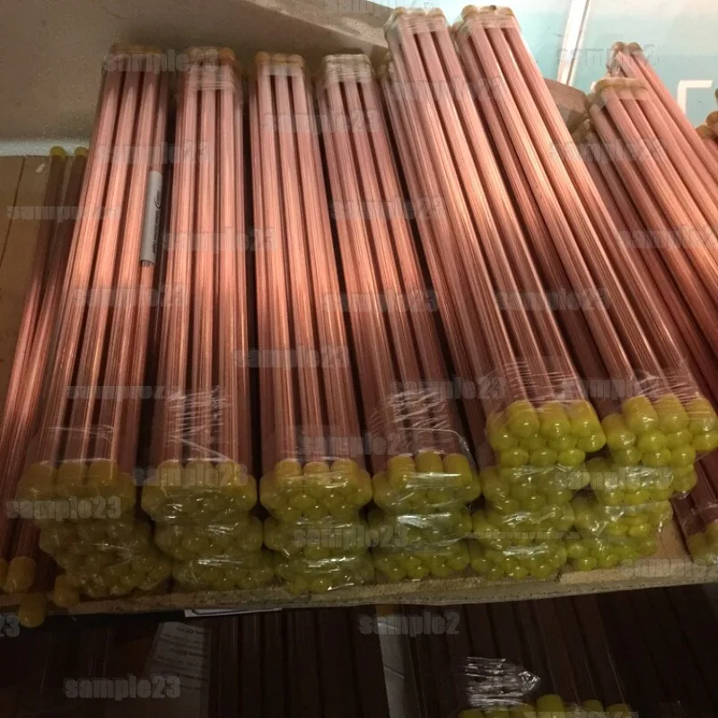 Single Hole Red Copper Tube EDM Electrode Tube For Piercing Machine 0.3-1.2mm 400/500mm Discharge Electrode Hollow Drilling