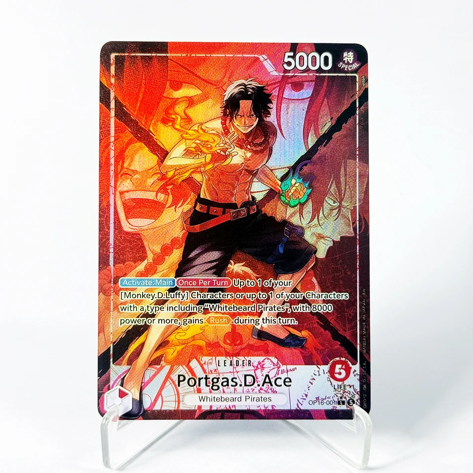 New OP16 Alt-Art Leader Cards All Set Luffy/Ace/Sengoku/Teach etc