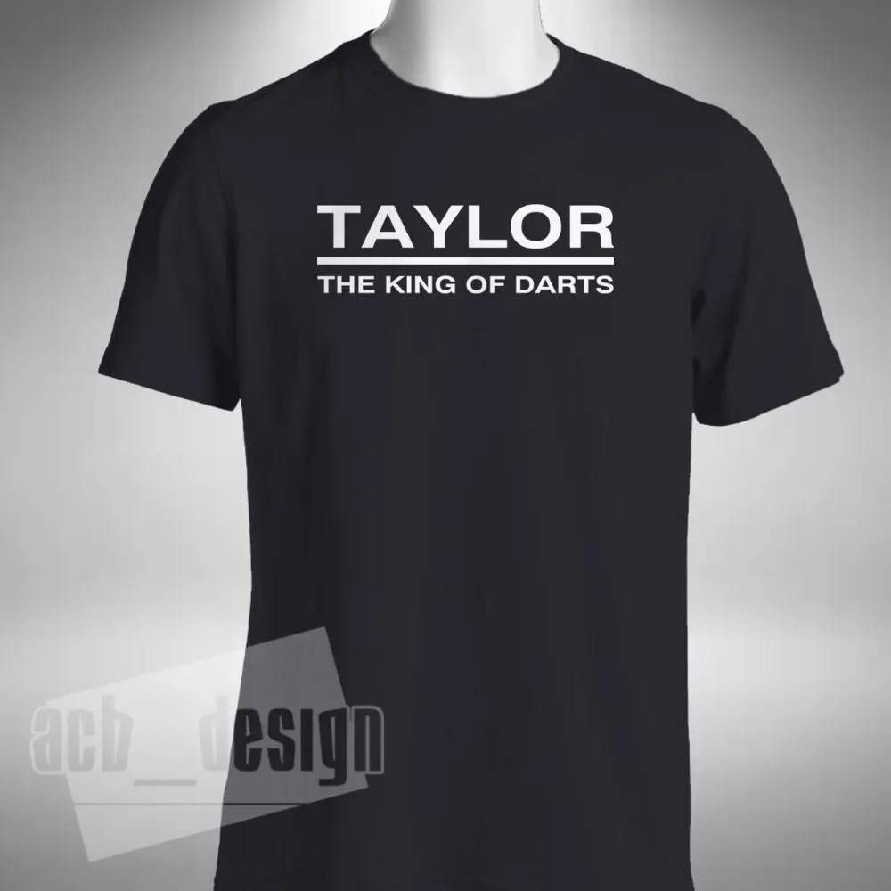 Taylor King of Darts Mens T-Shirt Phase Phil Taylor Legend Gerwen Lewis Barney  Summer Men O-Neck Tee Shirt 3D Print Tee