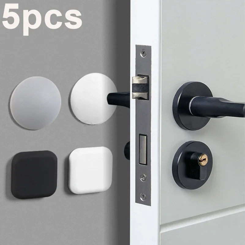 

5pcs Silicone Door Stopper Handle Bumpers Self Adhesive Mute Anti-Shock Protection Porte Pad Home Improvement Wall Protector Pad