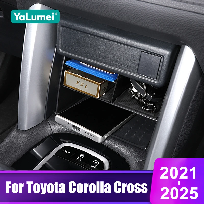 For Toyota Corolla Cross XG10 2021 2022 2023 2024 2025 Hybrid Car Central Storage Box Organizer Containers Holder Accessories