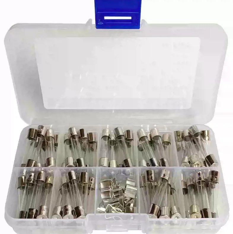 9Values*8pcs=72pcs 6*30mm 0.5A 1A 2A 3A 5A 10A 15A 20A 30A Safety Blown Fuze Tube Protect circuit+20PCS Clip Seat Fuse Box Kit